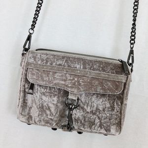 Rebecca Minkoff Velvet Mini Mac Putty Crossbody